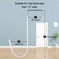 thumbnail image 4 of 6 Pack Metal Over The Door Hooks, Over Door Hooks With Soft Rubber Surface, Heavy Duty Organizer Over The Door Hangers for Clothes, Umbrellas, Bag, Towels, Hats (White), 4 of 6