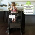 thumbnail image 3 of Little Partners Chef Series Learning Tower Toddler Tower – Kitchen Stool Adjustable Height Standing Tower Helper, Wooden Frame Counter Step-Up - Premium Charcoal Grey, 3 of 10