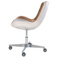 thumbnail image 3 of Abner Swivel Chair Aluminium Frame, Distresed Caramel, 3 of 5