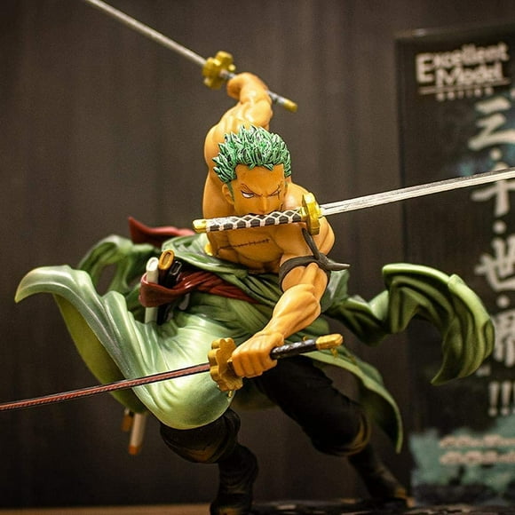 Cute Roronoa Zoro Anime Action Figure, Three Swords Style Statue- Three Thousand World, Anime Collection Model Doll Toy Decoration Gift