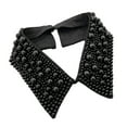 thumbnail image 4 of Gargantilla de solapa de chal falso para mujer y niña, accesorios informales, collar, corbatas para ropa, blusa, suéteres, ropa de Carnaval Negro, 4 of 8