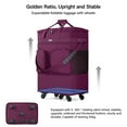 thumbnail image 3 of Hanke Suitcases with Wheels Expandable Foldable Luggage Bag Suitcase Collapsible Rolling Travel Bag Duffel Bag for Men Women Lightweight Suitcases,Purple, 3 of 10