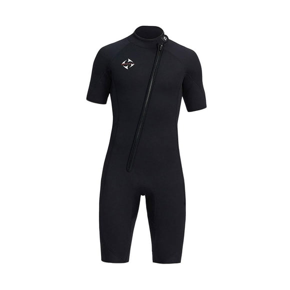 Traje de neopreno de 3mm para hombre Sunnimix Traje de buceo Pantalones cortos Manga corta Negro Talla L