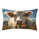 thumbnail image 1 of Fotbe Daisy Meadow Cow Funda de Almohada Decorativa Estilo Occidental, Lujo en Algodón, Fundas para Almohadas King, Cojín Estampado para Decoración del Hogar-20"x30", 1 of 6