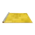 thumbnail image 2 of Ahgly Company Machine Washable Indoor Round Solid Yellow Modern Area Rugs, 8' Round, 2 of 4
