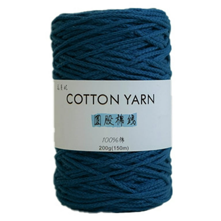 1PCS Soild Color Hollow Knitted Crochet Yarns Nylon Cord Polyester Thread  Round Rope Yarns For DIY Handbag Purse Basket Crochet Bag Fabric Yarn 200g  7.1oz 