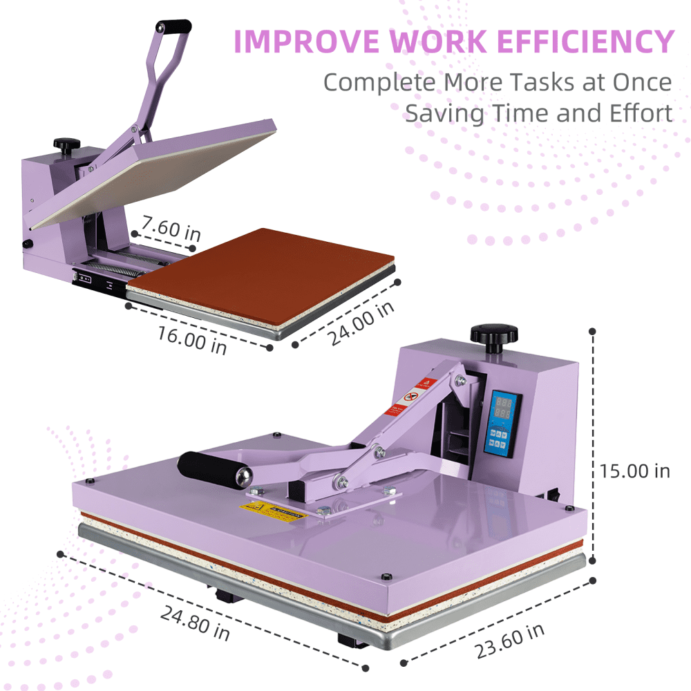 16x24 Manual Heat Press Machine With Slide-out base