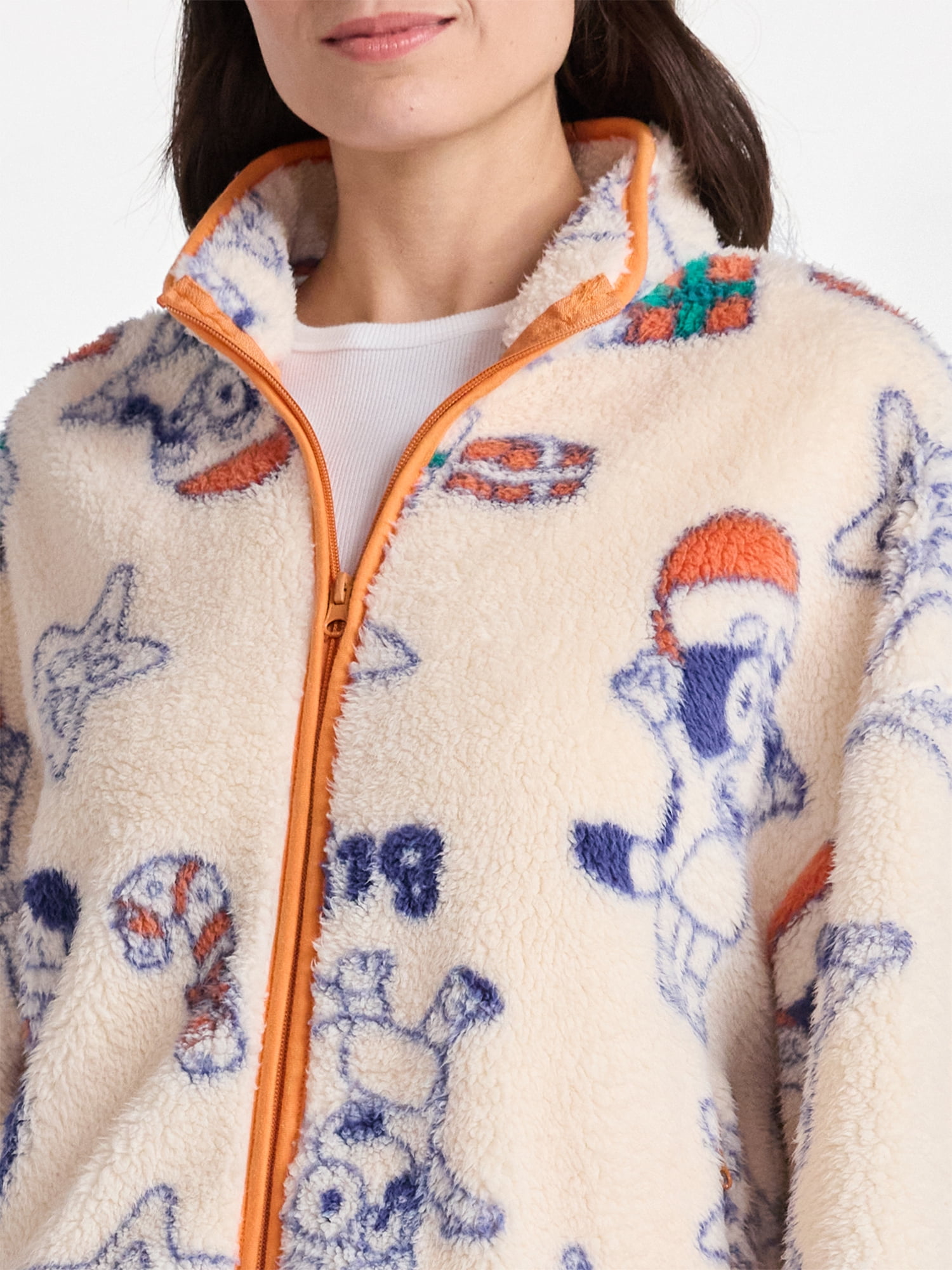 Bluey Women’s Christmas Print Woobie Fleece Jacket, Sizes XXS-XXL