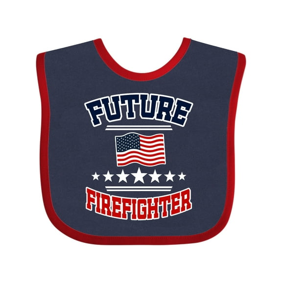 Inktastic Future Firefighter Boys or Girls Baby Bib