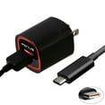 thumbnail image 2 of 18W Adaptive Fast USB Home Charger 6ft Type-C Turbo Cable Adapter Wall Travel AC Power Long USB-C Sync Wire [Black] GLZ for LG V20 V30 - Motorola Moto Z Droid Force Droid Z2 Force, 2 of 5