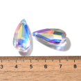 thumbnail image 3 of 100pcs Glass Pendants Teardrop AB color Faceted Clear AB 24x12x5.5mm Hole: 1.4mm, 3 of 3