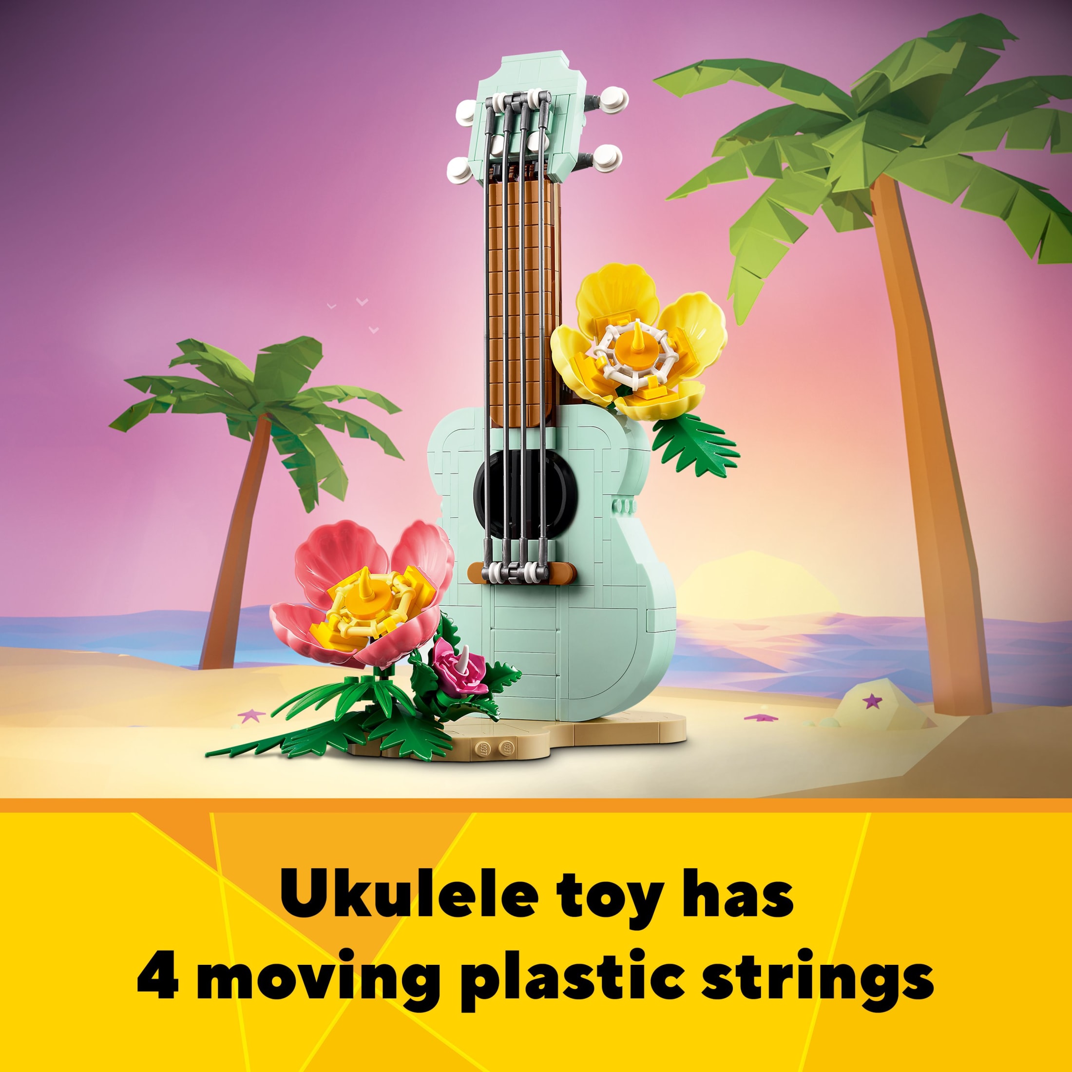 LEGO Creator 3 en 1 Ukelele Tropical - Juguete de Construcción para Exhibir, para Niños, Niñas y Adolescentes, Mayores de 8 Años - Regalo de Cumpleaños - Crea Ukelele, Tabla de Surf o Delfín - 31156 5