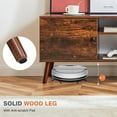 thumbnail image 3 of Mid-Century Modern TV Stand for TVs up to 60", Wood Entertainment Center with Storage Cabinets and Open Shelves, Retro Brown, 3 of 8