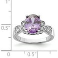 thumbnail image 3 of Sterling Silver Purple And Clear Cz Ring (Size 8) Made In China qr1433-8, 3 of 5