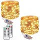 thumbnail image 1 of [Paquete de 2] Cadena de luces de hadas, 100LED 12M / 40Ft 8 modos Enchufe USB en luces alimentadas a prueba de agua Cadena de cobre para exteriores / interiores oso de fresa  Hogar, 1 of 5