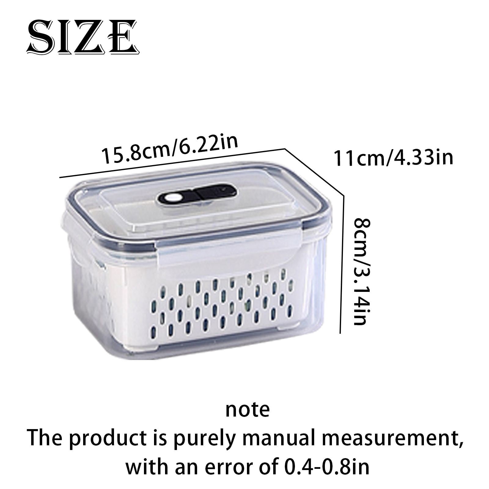 Food Storage Containers with Lids Airtight Fruit Storage Containers for Fridge Fridge Organizers Freezer Safe Produce Containers Keep Vegetables Berry Fresh