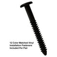 thumbnail image 2 of 15 Inch x 63 Inch Standard Raised Panel Exterior Vinyl Shutter, Black (Pair) 15"W x 63"H, 2 of 2