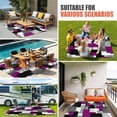 thumbnail image 4 of Modern Purple Grey Outdoor Rug for Patio/Deck/Porch, Non-Slip Large Area Rug 3 x 5 Ft, Abstract Geometric Color Blocks Indoor Outdoor Rugs Washable Area Rugs, Reversible Camping Rug Carpet Runner, 4 of 8
