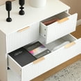 thumbnail image 2 of UBesGoo Dresser for Bedroom Wood 4 Drawers Dressers, Fluted Modern Dresser, White, 2 of 13