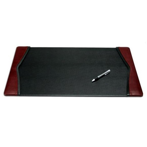 Dacasso Classic Leather Side Rail Desk pad, 25.5 x 17.25, Burgundy