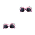 thumbnail image 4 of Sonducket Bebé dibujos animados dinosaurio estilo anteojos niños niñas niños gafas de sol gafas verano ojos personalidad divertida para rosa Rosa 2Conjunto, 4 of 6