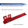 thumbnail image 4 of Car License Plate Bracket Holder, Aluminum Front Bumper License Plate Relocator Frame Holder Bar, License Plate Mount Bracket Kit with Bolts and Nuts, Universal License Plate Holder (Red), 4 of 6