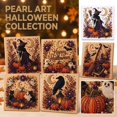 thumbnail image 7 of Halloween Pearl Art DIY Kit, 3D Diamond Craft Art for Adults，Crystal Pearl Bead, Full Drill Design Beginner-Friendly, Perfect for Fall Home Wall Art, Party Gift & Seasonal Display, 7.87in, 7 of 7