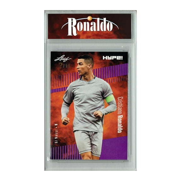Certified Mint Cristiano Ronaldo 2023 Leaf HYPE! #110 Purple SP, Just 10 Made Trading Card