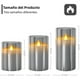 thumbnail image 3 of Velas Electricas, 3PCS Velas Led sin Llama, Porta Velas Decorativas Realista Impermeables, Velas de Pilas con Control Remoto para San Valentín, Navidad, Halloween, Decoración de Cumpleaños(Negro), 3 of 7