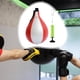 thumbnail image 5 of Saco de boxeo de velocidad, de cuero sintético, para boxeo, muay thai y fitness. rojo plateado, 5 of 9