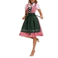 thumbnail image 4 of LEKODE oktoberfest outfits women dirndl dress Bavarian Dress tracht dress Oktoberfest Waitress Party Dress Bavarian Carnival Outfit Green 1 4XL, 4 of 5