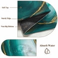 thumbnail image 6 of Teal Marble Round Area Rug 6Ft Washable Circle Rugs for Bathroom Office, Modern Gradient Abstract Gold Fluid Art Non-Slip Carpet Floor Mats Indoor Outdoor Carpet Runner Aesthetic Home Decor, 6 of 8