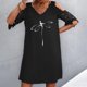 thumbnail image 2 of Vestidos de manga corta con hombros descubiertos y encaje con cuello en V estampado sexy de verano para mujer Fridja bnh5325, 2 of 9