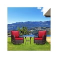 thumbnail image 6 of Eastvita 3 Pieces Rattan Swivel Rocking Chair Outdoor. 360 Degree Swivel Patio Bistro Conversation Furniture Set With Premium Cushions And Armored Glass Top Side Table For Garden. Backyard, 6 of 7