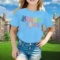 thumbnail image 2 of LEKDFST First Day of School Shirt for Girls Boys Pre Kindergarten 1st 2nd 3rd Grade Back to School T-Shirts Unisex Kids Short Sleeve Graphic Tees Light Blue 8-9 Years, 2 of 5