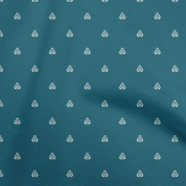 oneOone Tissu Velours Bleu Sarcelle Tissu pour Robe Tissu Imprimé au Mètre 58 Pouces de Large