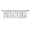 thumbnail image 1 of The Great American Store Decorative Polyester Window Valances Solid White Gathered Style (60" x 18") 3" Rod Pocket, 1 Pack - Suitable for Kitchen, Living Room, Bedroom, Cafes, 1 of 5