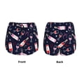 thumbnail image 3 of Balery Love Wine Pantalones cortos deportivos para mujer con forro y dos bolsillos, elásticos, para entrenamiento, gimnasio, yoga-Large, 3 of 7