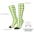 thumbnail image 4 of Fuzoiu White Green Plaid Print Adult Stockings,Crew Socks,Unisex Fashion Socks, Casual Sports Socks,Comfortable Crew Socks for Everyday Wear and Sports, 4 of 6