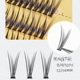 thumbnail image 3 of Eye Makeup Tool Natural Swallow Tail Soft Eyelashes False Lashes Clusters Lashes Individual Lashes 14MM, 3 of 8