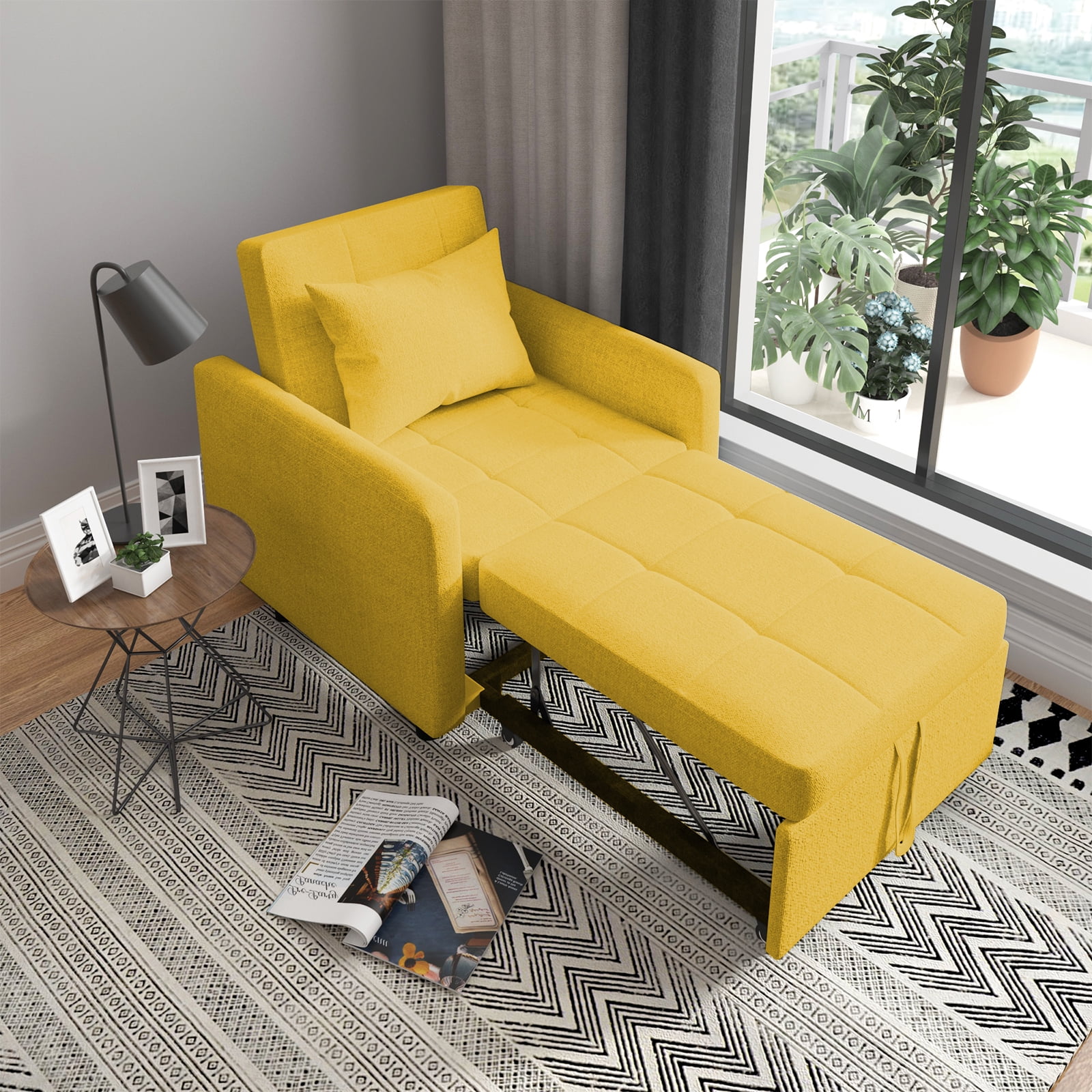 Chair Bed Sleeper, 3in1 Convertible Sofa Chair with Adjustable