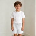 thumbnail image 6 of ITSAME Shorts for Girls, Lightweight Elastic Waist Loose Fit Summer Casual Home Clothes Shorts White Size 2, 6 of 7