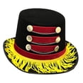 thumbnail image 3 of Rongfmy Adult Costume Accessory Ringmaster Hat Metallic Buttons for Masquerade Balls, 3 of 9