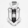 thumbnail image 3 of CafePress - Sigma Alpha Iota Black And White Crest T Shirt - 100% Cotton Ringed T-Shirt, 3 of 4