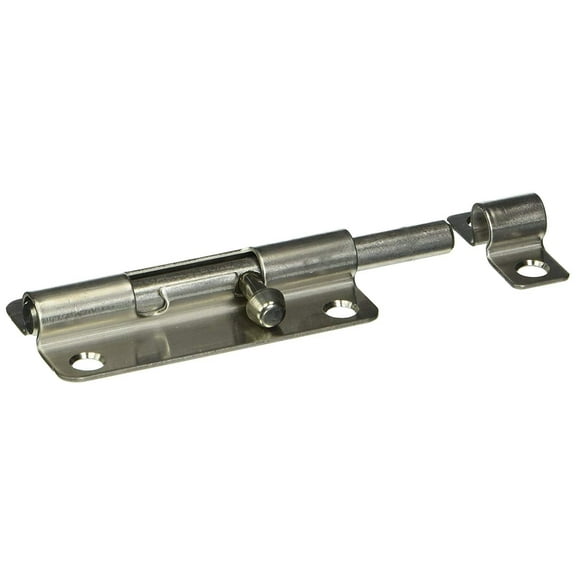 Spectrum Brands Barrel Bolt Stainless Steel N348-284 - 4 Inch - Pack of 1, Silver