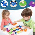 thumbnail image 2 of Puzles Montessori de juguete con forma de madera XUANYUQL para 1 a 3 años, 2 of 7