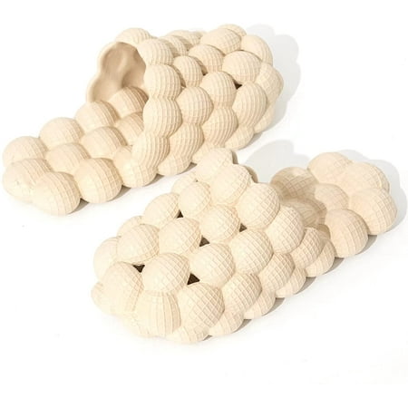 

Massage Bubble Slides Slippers for Women Men Funny Lychee Non-slip Spa Slippers Gym House Slippers Shower Bedroom Slippers Soft Pillow Stress Relief Slide Reflexology Sandals for Ladies
