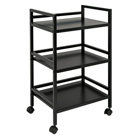 Honey Can Do 3-Tier Steel Rolling Cart with 2 Locking Wheels,