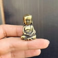 thumbnail image 6 of Tibet Pocket Buddha small monk statue,Brass Buddha Idol Shakyamuni Feng Shui Zen Buddhism Buddhist Gifts Meditation Zen，Car Art Wealth decor, 6 of 8