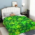 thumbnail image 6 of St. Patrick''s Day Fleece Blanket Green Shamrocks Lightweight Cozy Couch, Sofa, Travel, Lap, Bed Throw Blanket 60" x 80" St. Patrick''s Day Gifts, 6 of 6